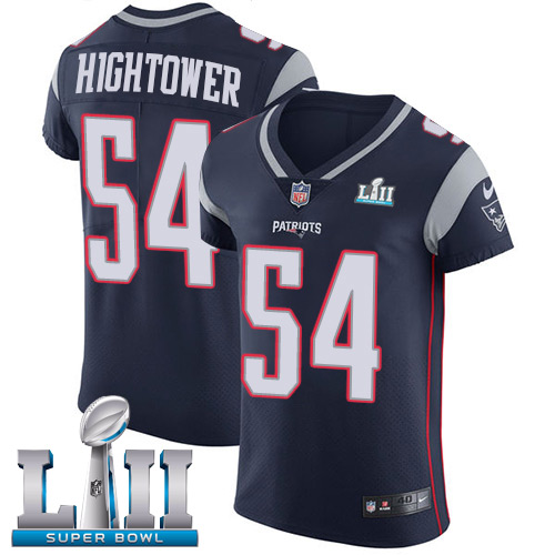 Nike Patriots #54 Dont'a Hightower Navy Blue Team Color Super Bowl LII Men's Stitched NFL Vapor Untouchable Elite Jersey - Click Image to Close
